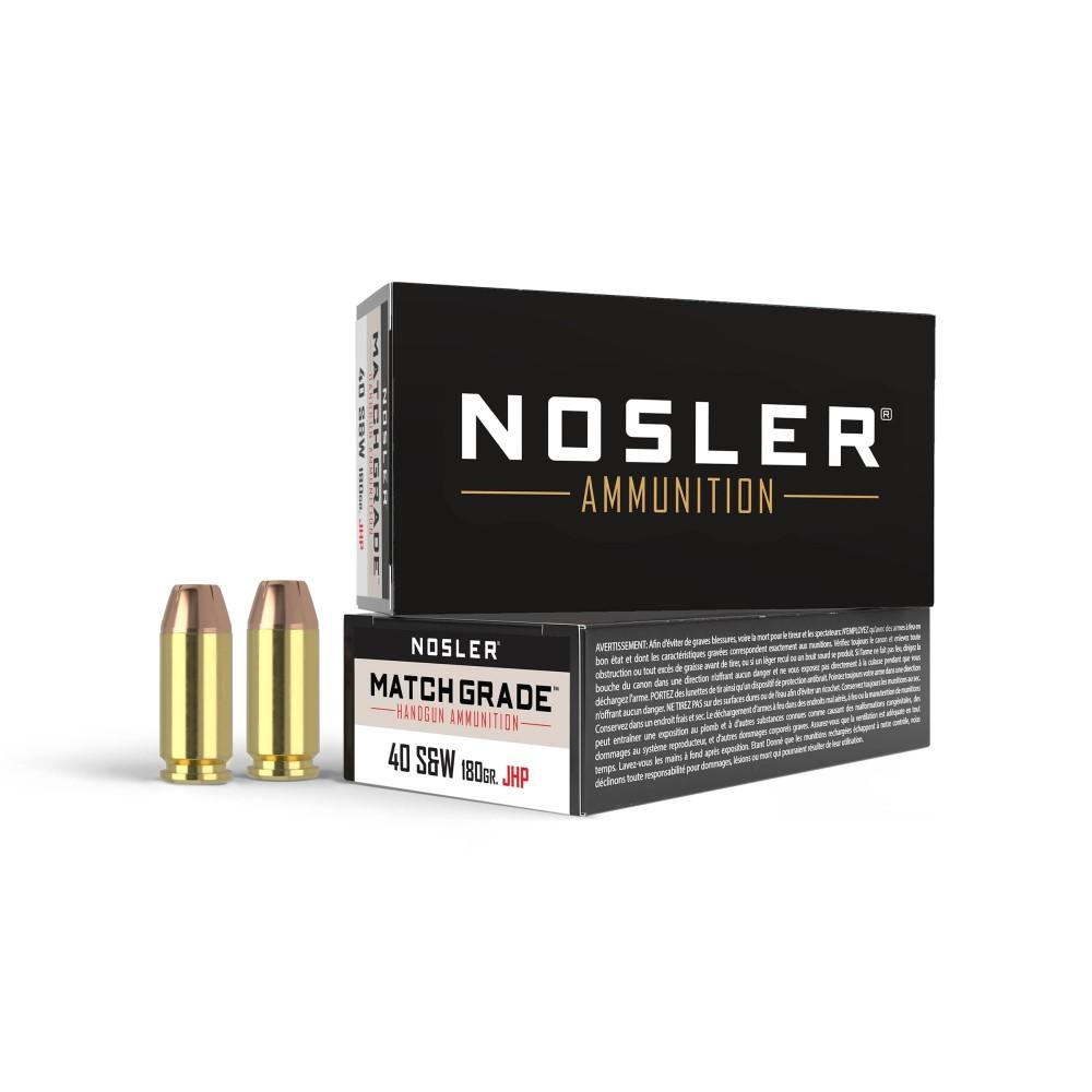 Nosler Bullets Inc. Nosler ASP Handgun Ammunition .40 S&W 180 gr JHP 1005 fps 50/ct