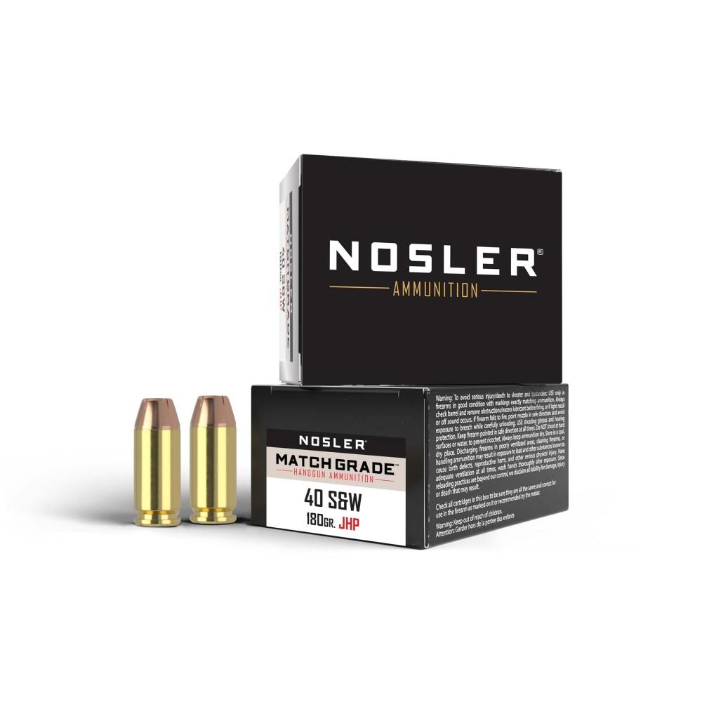 Nosler Bullets Inc. Nosler ASP Handgun Ammunition .40 S&W 180 gr JHP 1005 fps 20/ct