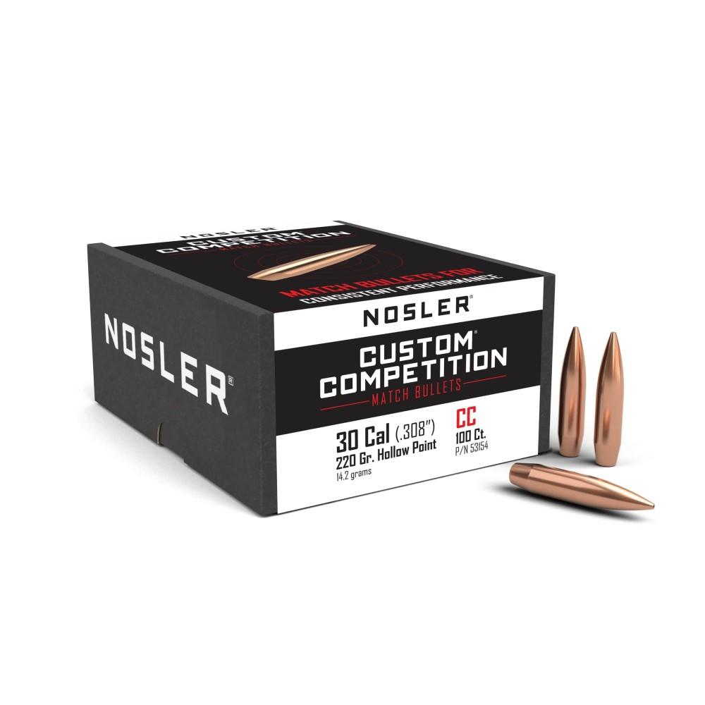 Nosler Bullets Inc. Nosler Custom Competition Rifle Bullets .30 cal .308" 220 gr HPBT 100/ct