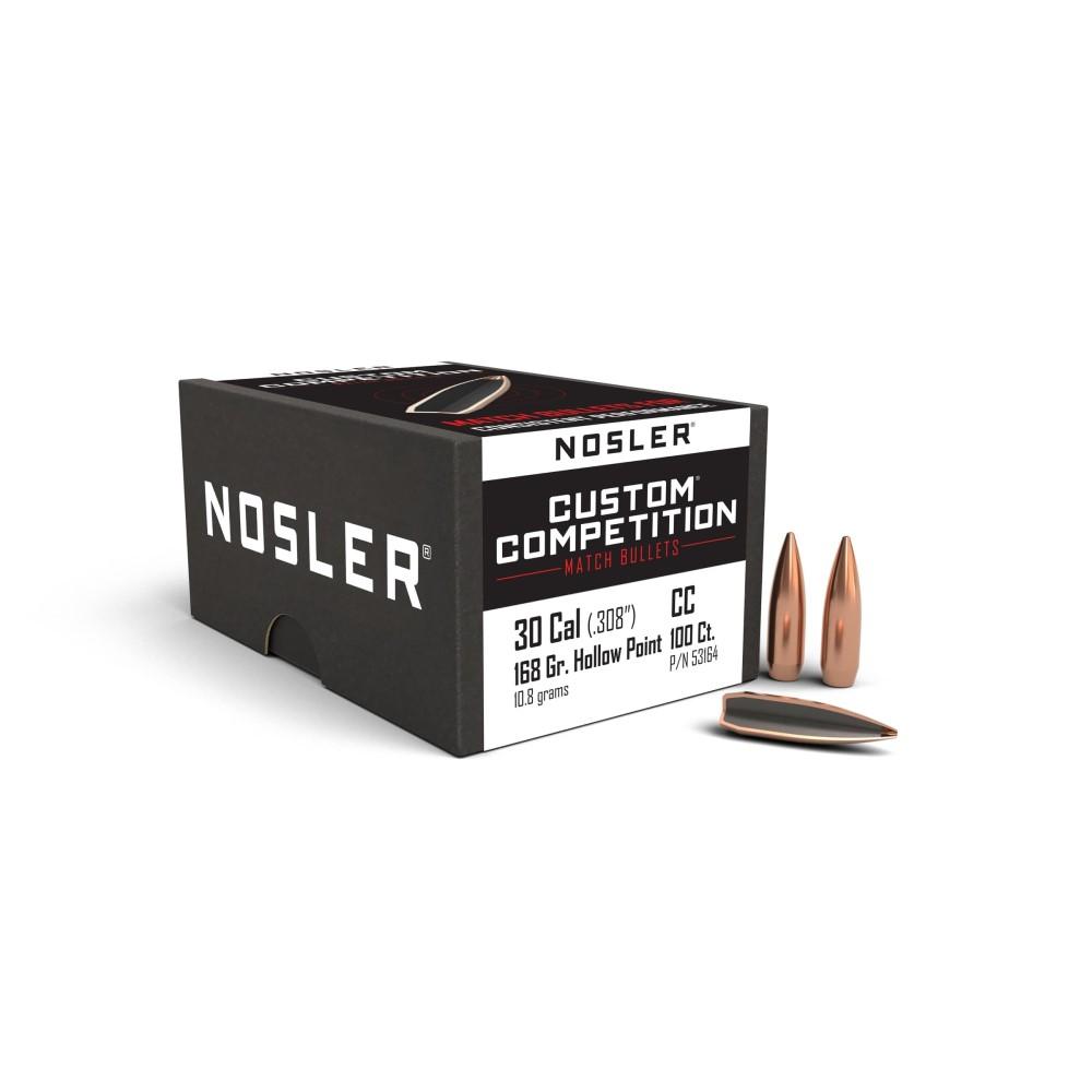 Nosler Bullets Inc. Nosler Custom Competition Rifle Bullets .30 cal .308" 168 gr HPBT 100/ct
