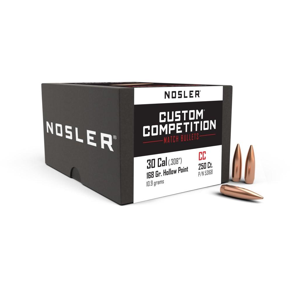Nosler Bullets Inc. Nosler Custom Competition Rifle Bullets .30 cal .308" 168 gr HPBT 250/ct