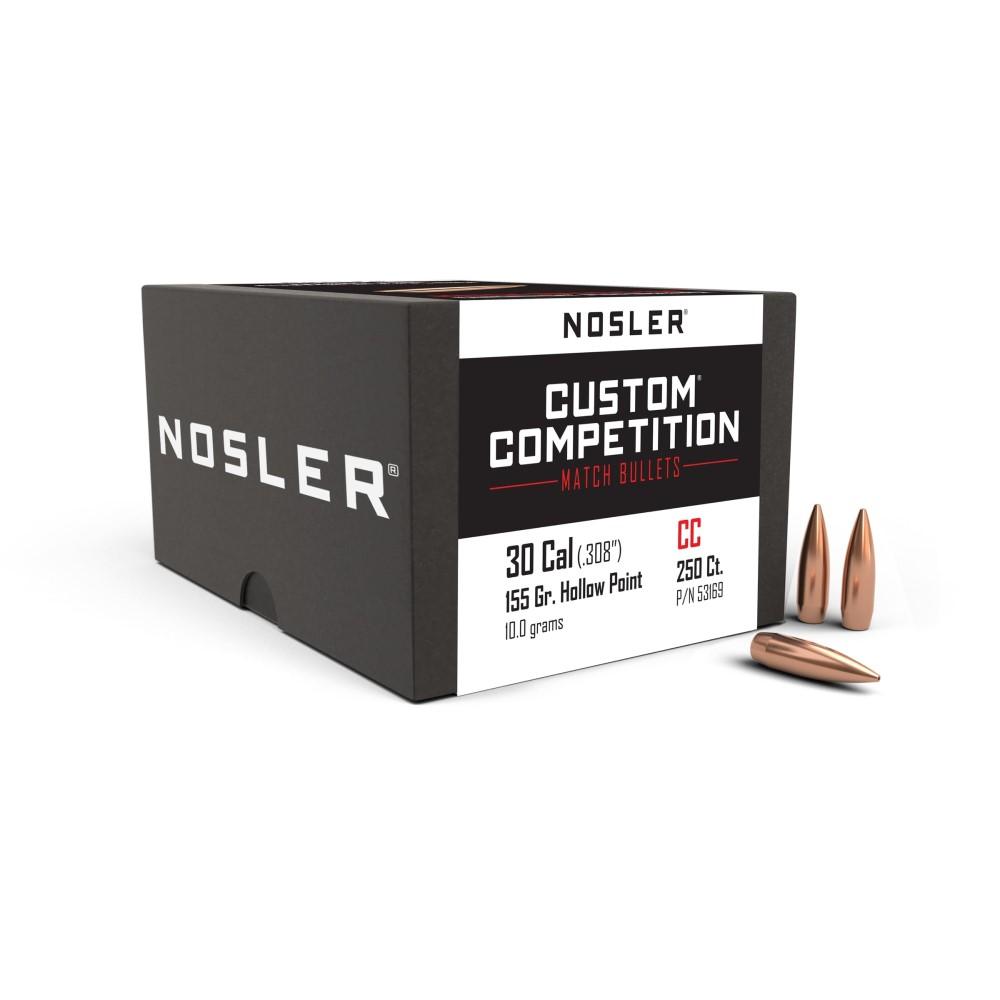 Nosler Bullets Inc. Nosler Custom Competition Rifle Bullets .30 cal .308" 155 gr HPBT 250/ct