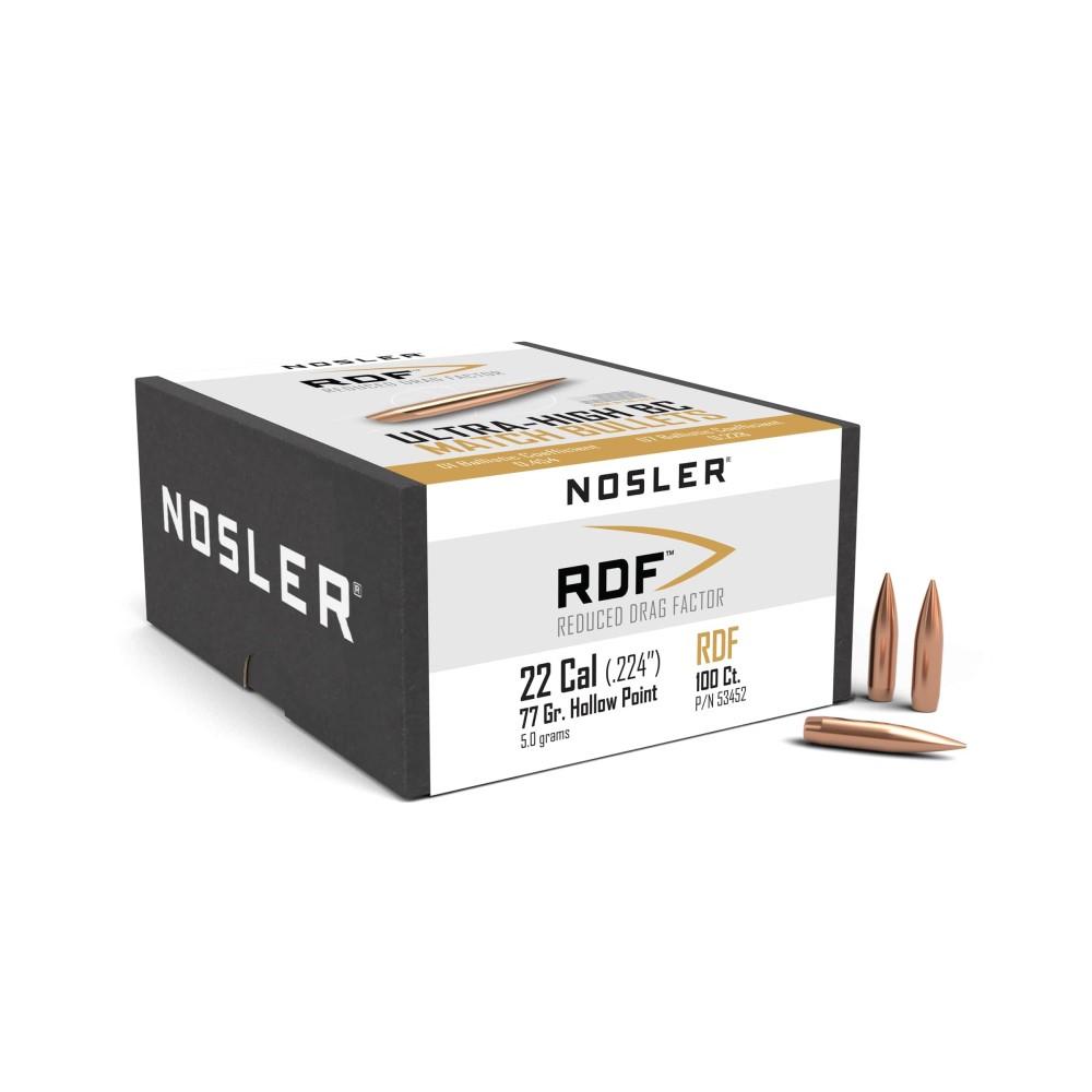 Nosler Bullets Inc. Nosler RDF Match Rifle Bullets .22 cal .224" 77 gr HPBT 100/ct