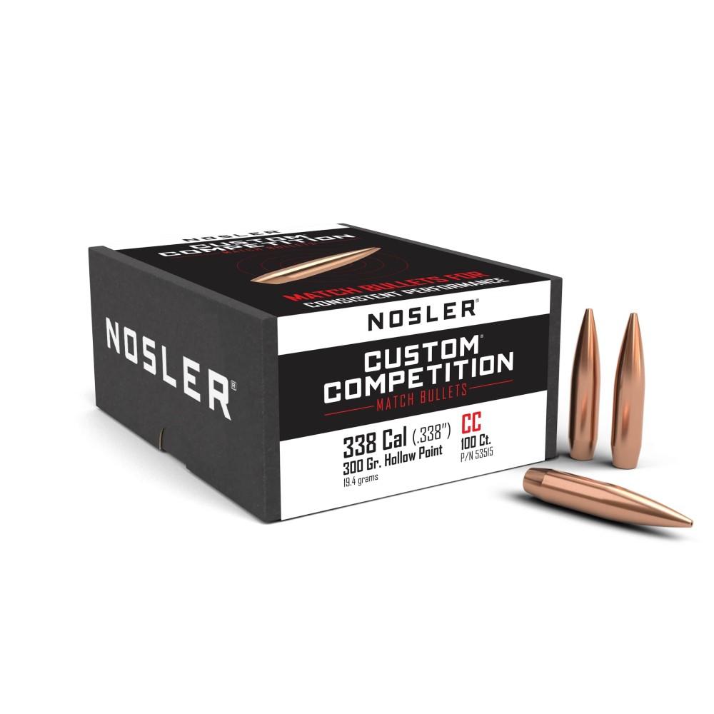 Nosler Bullets Inc. Nosler Custom Competition Rifle Bullets .338 cal .338" 300 gr HPBT 100/ct