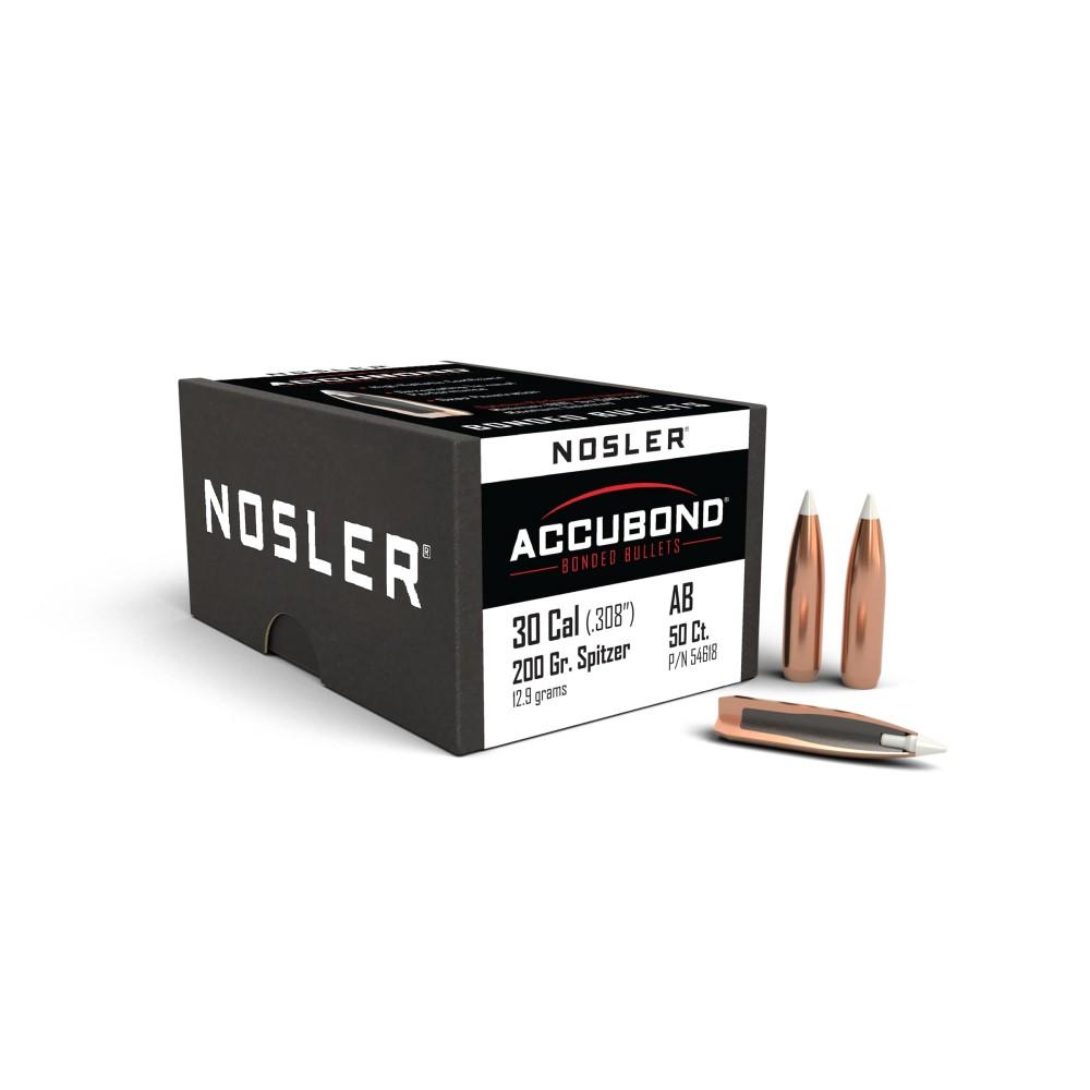 Nosler Bullets Inc. Nosler AccuBond Rifle Bullets .30 cal .308" 200 gr SBT-ACB 50/ct