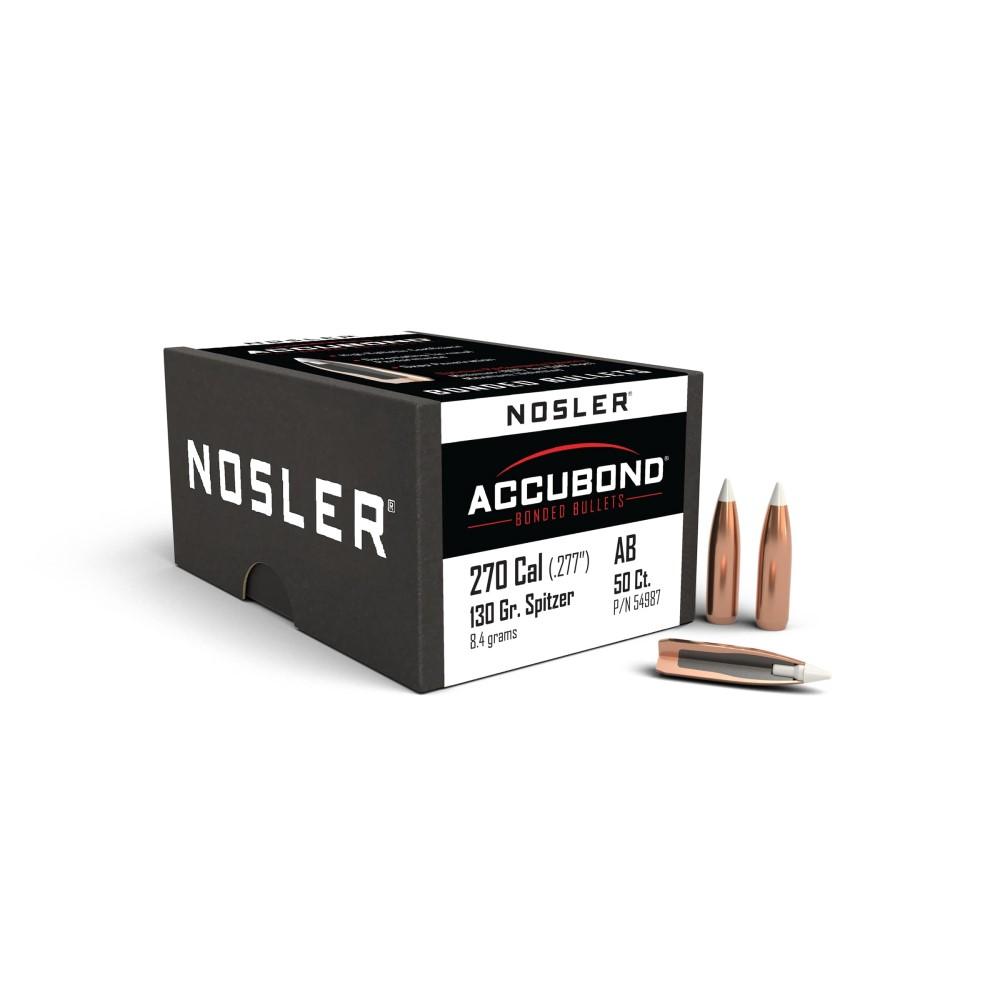 Nosler Bullets Inc. Nosler AccuBond Rifle Bullets .270 cal .277" 130 gr SBT-ACB 50/ct