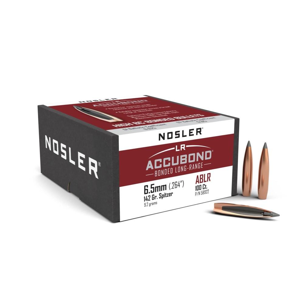 Nosler Bullets Inc. Nosler Accubond Long Range Rifle Bullets 6.5 Cal .264" 142 gr 100/ct