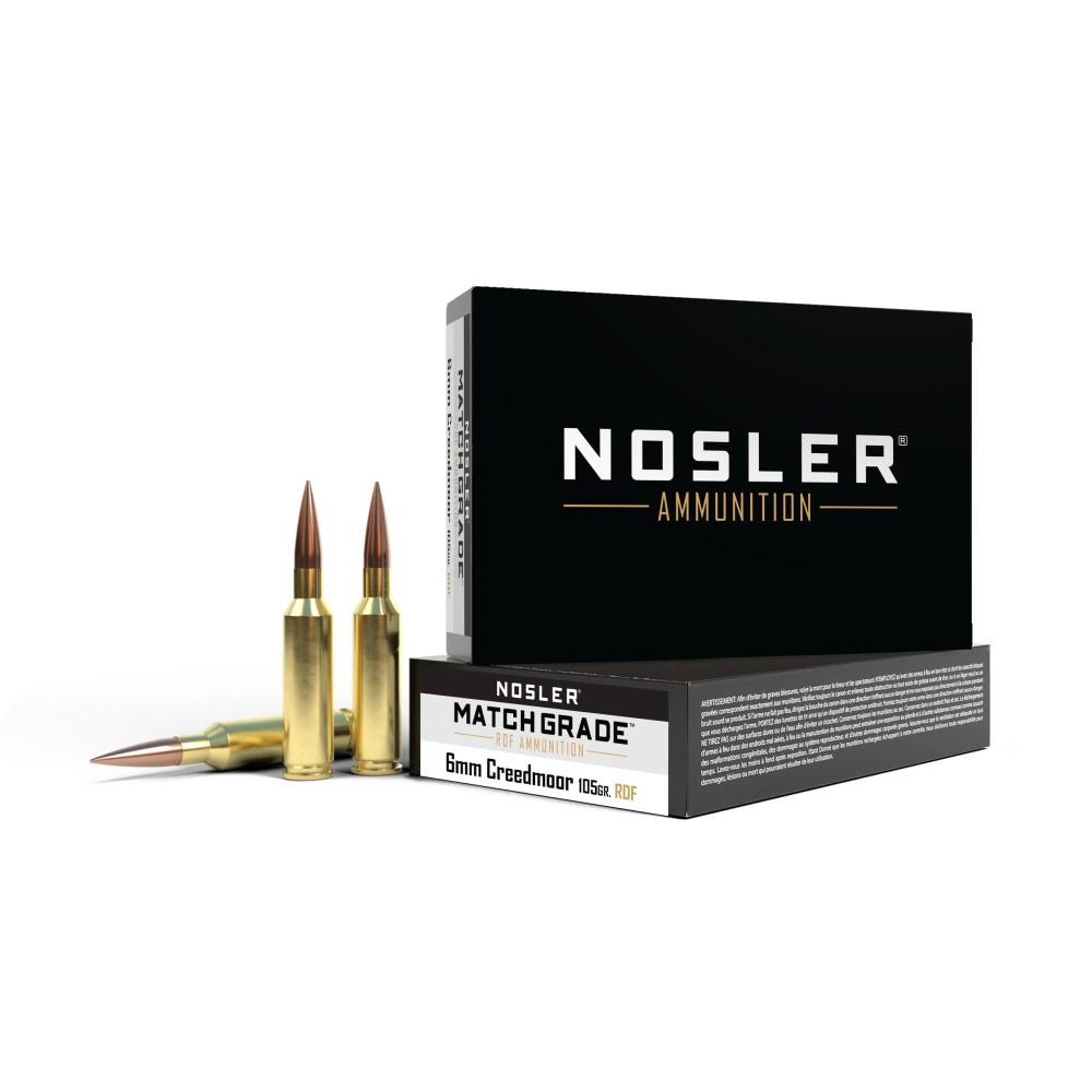 Nosler Bullets Inc. Nosler RDF Match Grade Rifle Ammunition 6mm Creedmoor 105gr OTM 3050 fps 20/ct