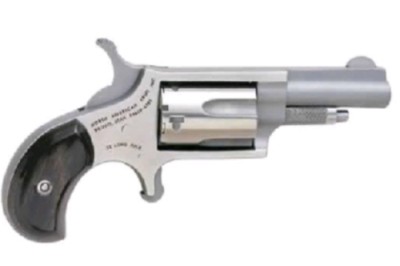 North American Arms MINI 22LR REV 1-5/8 Stainless Black PRL Revolver