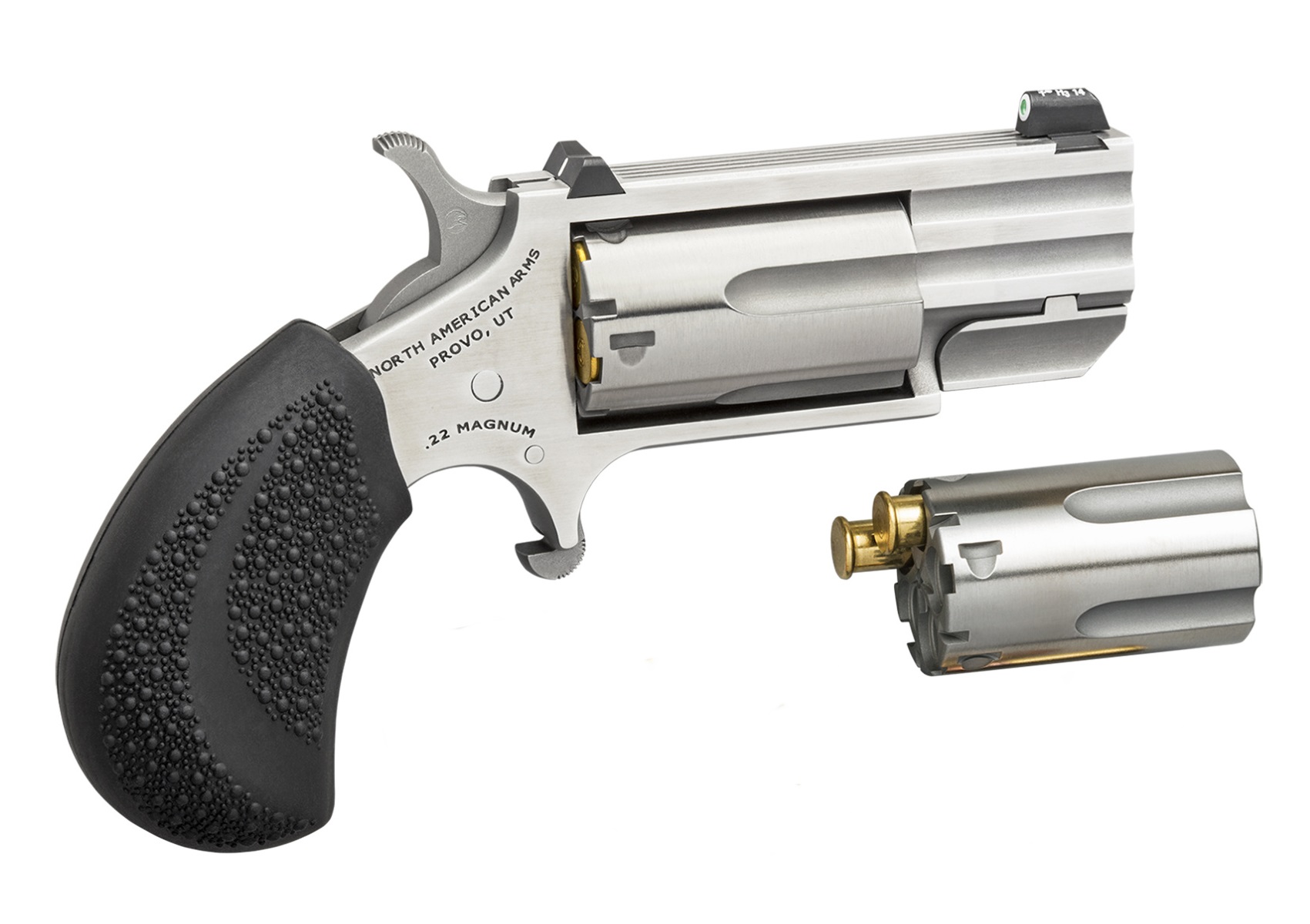 North American Arms North Pug 22MAG/22LR 1" Stainless Conv Ns Revolver