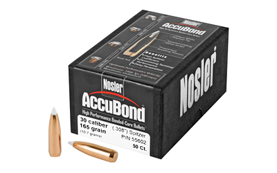 Nosler AccuBond Rifle Bullets .30 cal .308 165 gr SBT-ACB 50/ct