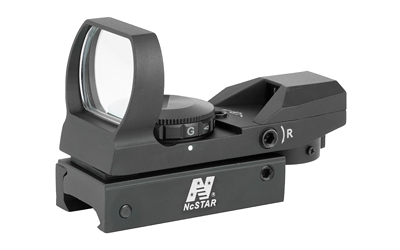 NcSTAR Inc. NcSTAR Red & Green Reflex Sight with 4 Reticles and QR Mount - Black