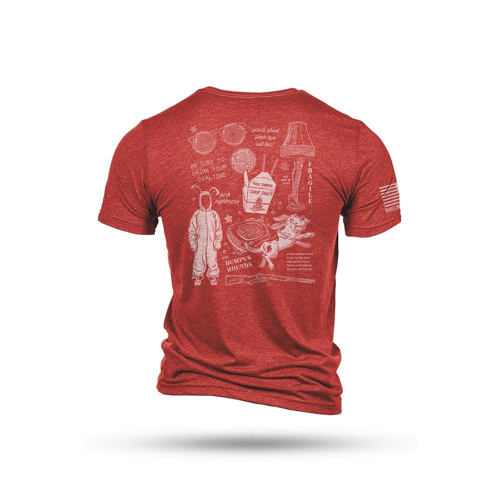 Nine Line Apparel Nine Line Xmas Story Triblend Short Sleeve Shirt Red M