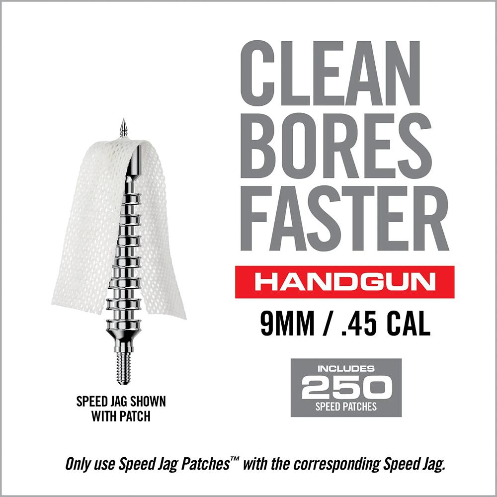 Real Avid Real Bore-Max Speed Jag Patches Refill Pack 4' L 9mm Luger - .45 cal