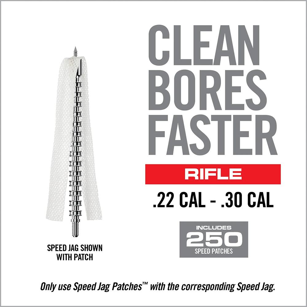 Real Avid Real Bore-Max Speed Jag Patches Refill Pack 8' .22 - .30 cal