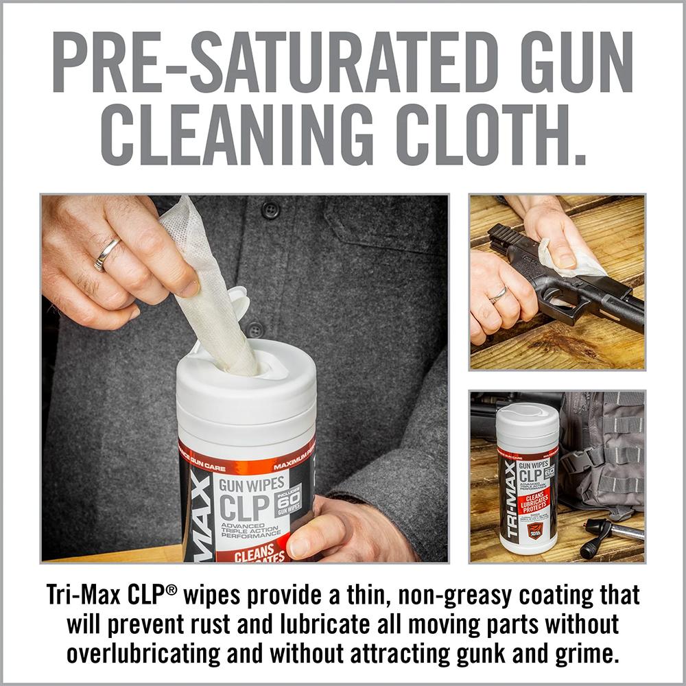 Real Tri-Max CLP Gun Wipes Canister 60/ct Real Tri-Max CLP Gun Wipes Canister 60/ct