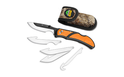 Outdoor Edge Outdoor RazorCape Folding Knife 3" Drop Point Blades Orange