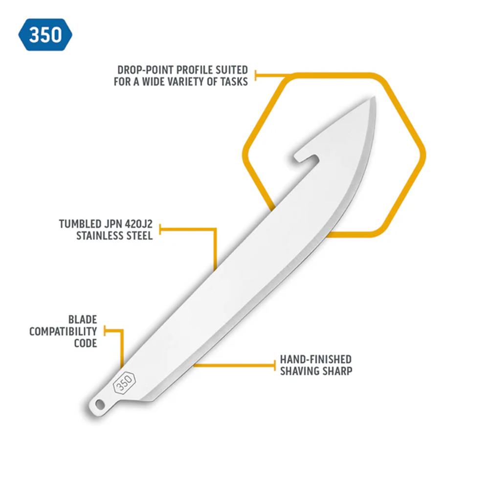 Outdoor 3.5? Drop-Point Blade Pack Stainless 6 Blades Outdoor 3.5? Drop-Point Blade Pack Stainless 6 Blades