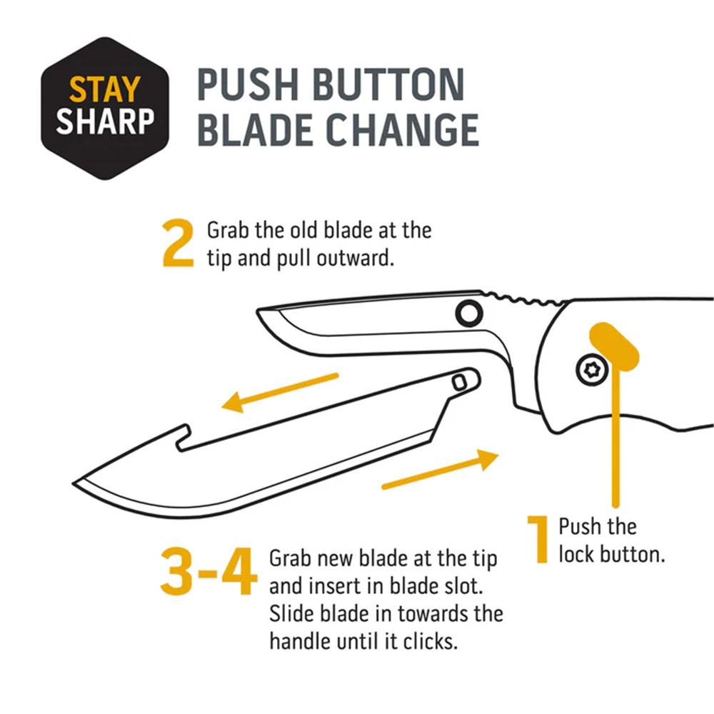 Outdoor 3.5? Drop-Point Blade Pack Stainless 6 Blades Outdoor 3.5? Drop-Point Blade Pack Stainless 6 Blades