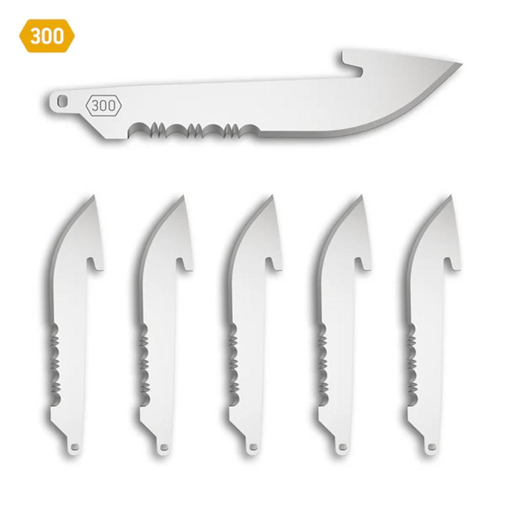 Outdoor Edge Outdoor 3.0' Drop-Point Blade Pack 50% Serr
