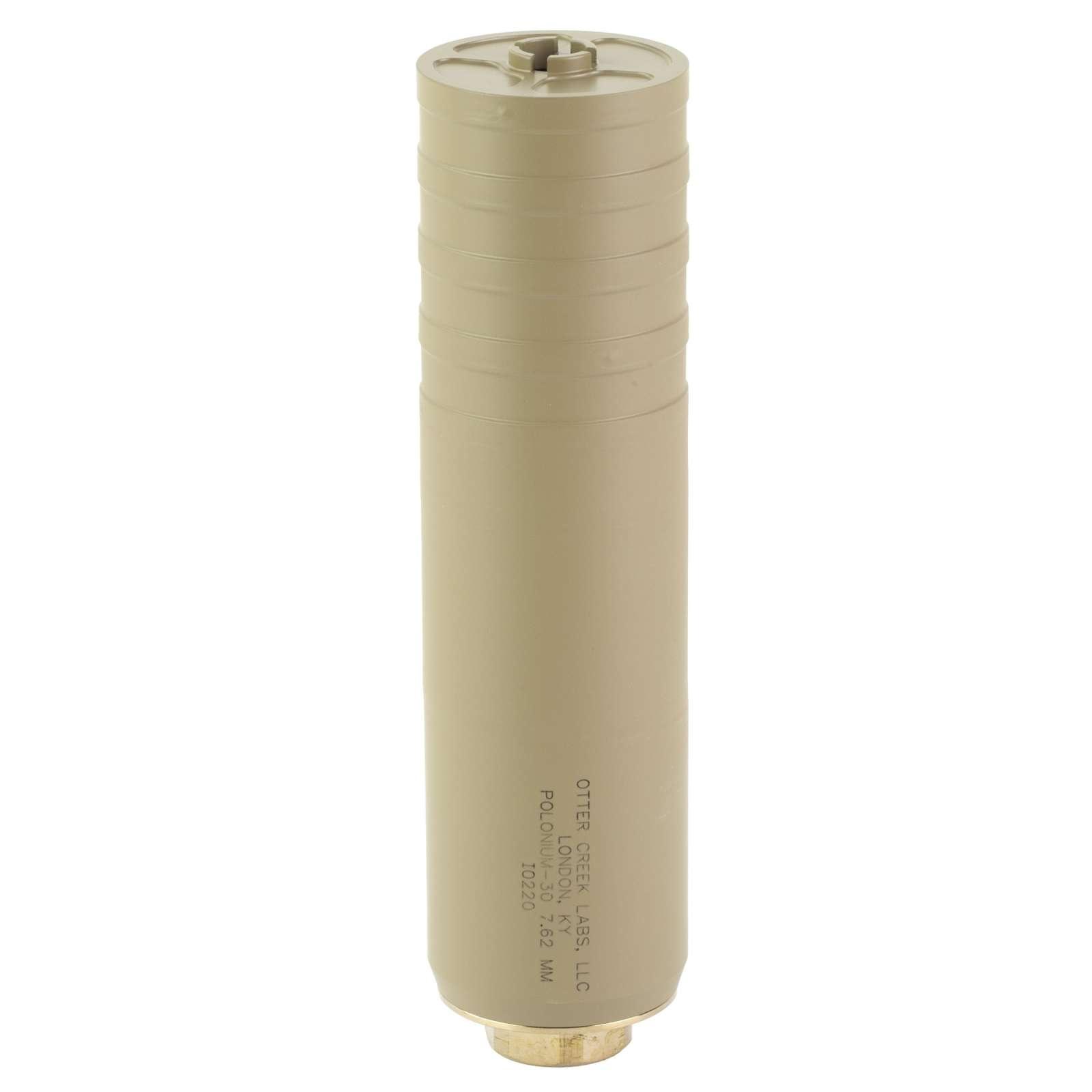 Otter Creek Labs Otter Polonium 30 Direct Thread Suppressor 7.62 Cal 1.62 Diameter 5.8" Length FDE