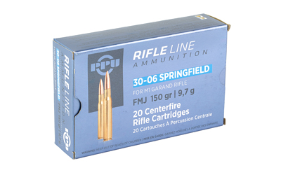 PPU Rifle Ammunition .30-06 Sprg 150 gr FMJ 1990 fps 20/ct PPU Rifle Ammunition .30-06 Sprg 150 gr FMJ 1990 fps 20/ct