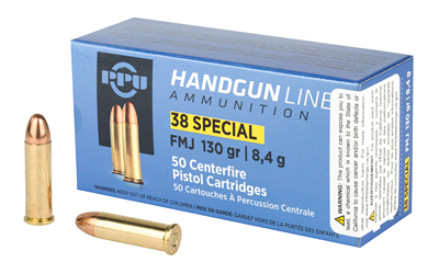 TRZ Trading Inc. PPU Handgun Ammunition .38 Spl 130 gr FMJ 902 fps 50/ct