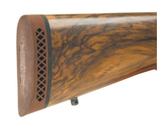 Pachmayr/Tacstar Division Pachmayr Deluxe Recoil Pad - Medium 5.40" L x 1.95" W x 1.10" T Brown/White Line Base