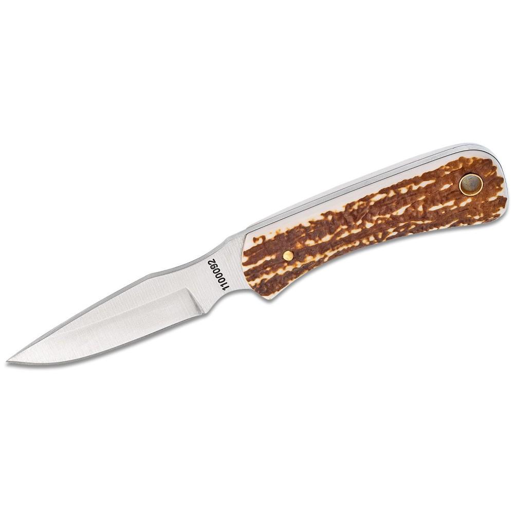 Battenfeld Knives Schrade Uncle Henry 301UH Fixed Knife 3-1/8" Drop Point Blade Brown with Leather Sheath