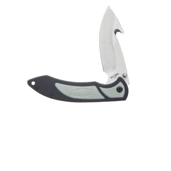 Old Timer Trail Boss Gut Hook Folder Knife 3 1/2" Blade Black Old Timer Trail Boss Gut Hook Folder Knife 3 1/2" Blade Black