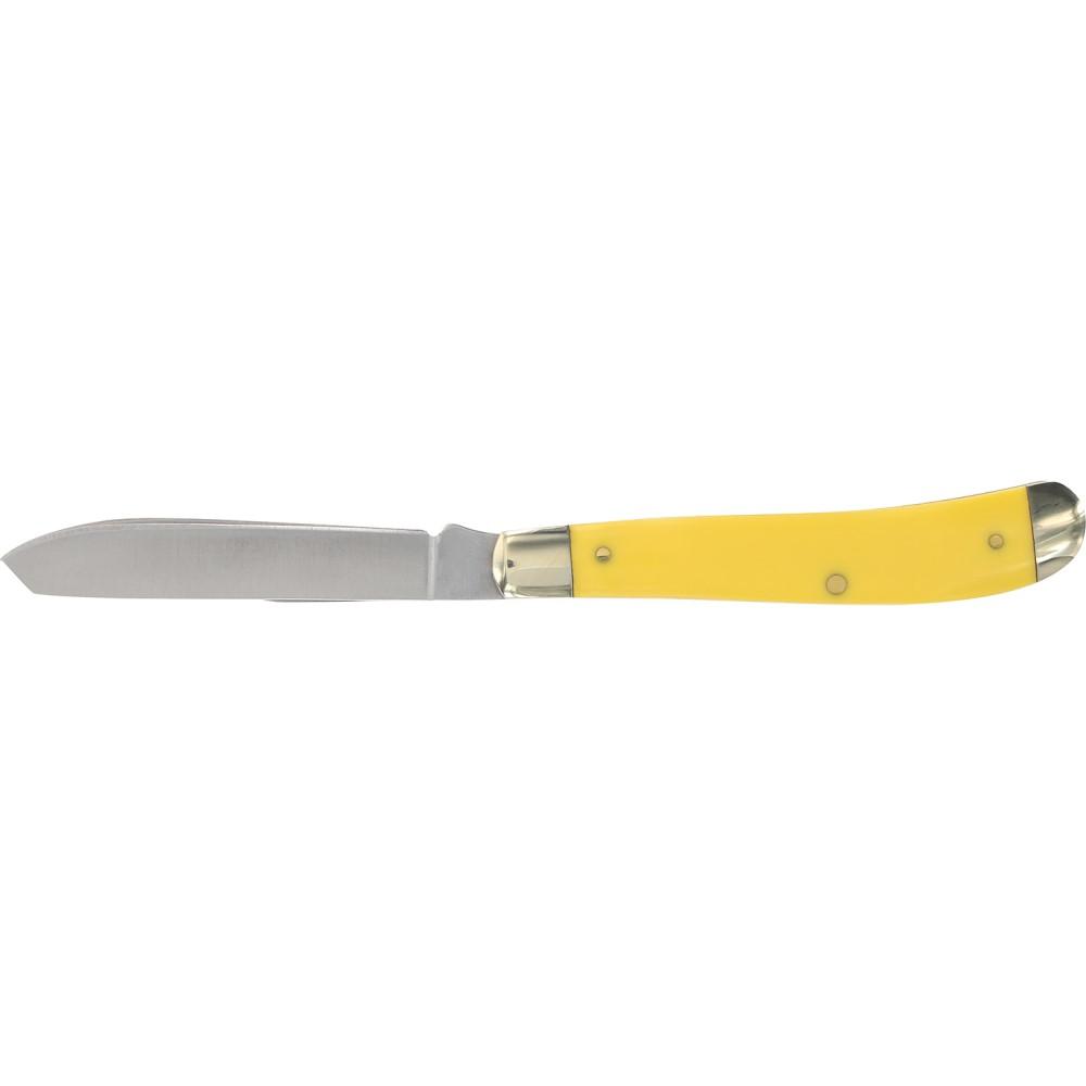 Battenfeld Knives Old Timer 94OTY Gunstock Trapper Folding Knife Yellow