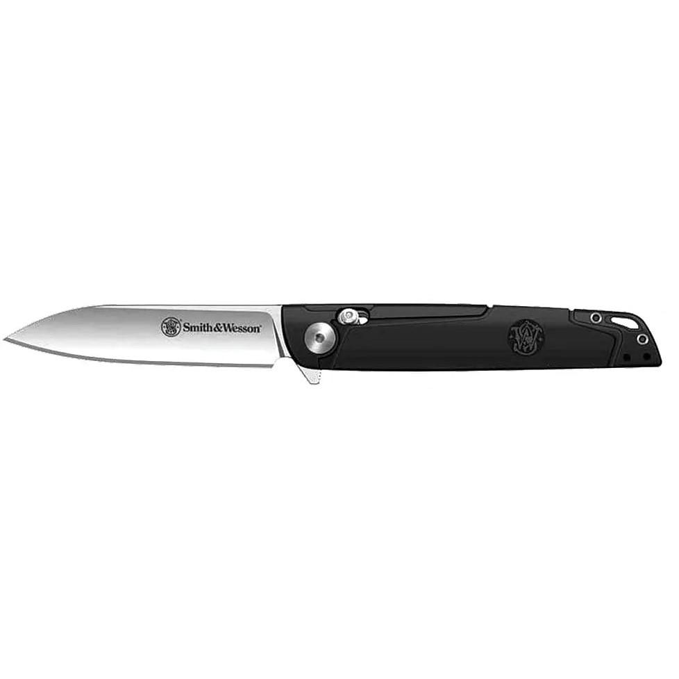 Battenfeld Knives Smith & Wesson KT 24/7 Crossbar Folder Knife 3-1/4" Drop Point Blade Black