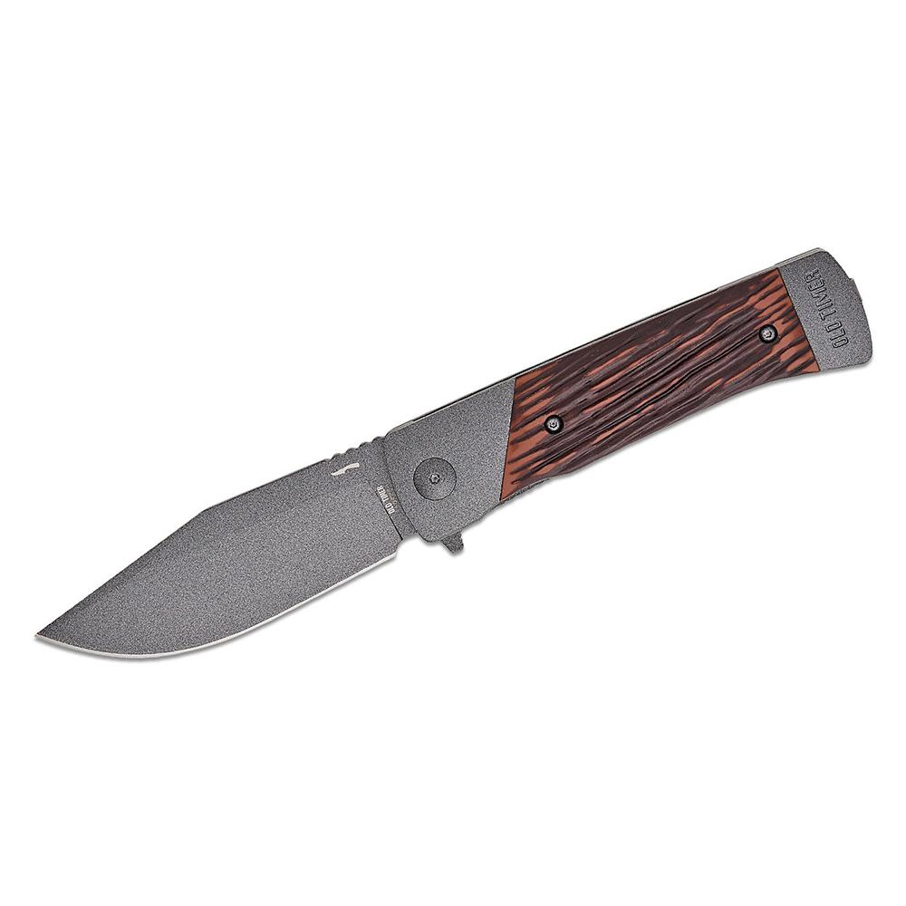 Battenfeld Knives Old Timer Frontier Manual Folding Knife 3-1/2" Clip Point Blade Rosewood