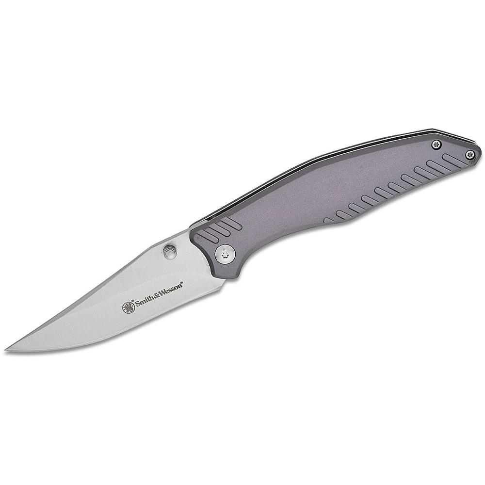 Battenfeld Knives Smith & Wesson Black Ops Folding Knife 3-1/2" Clip Point Blade Slate Grey Box
