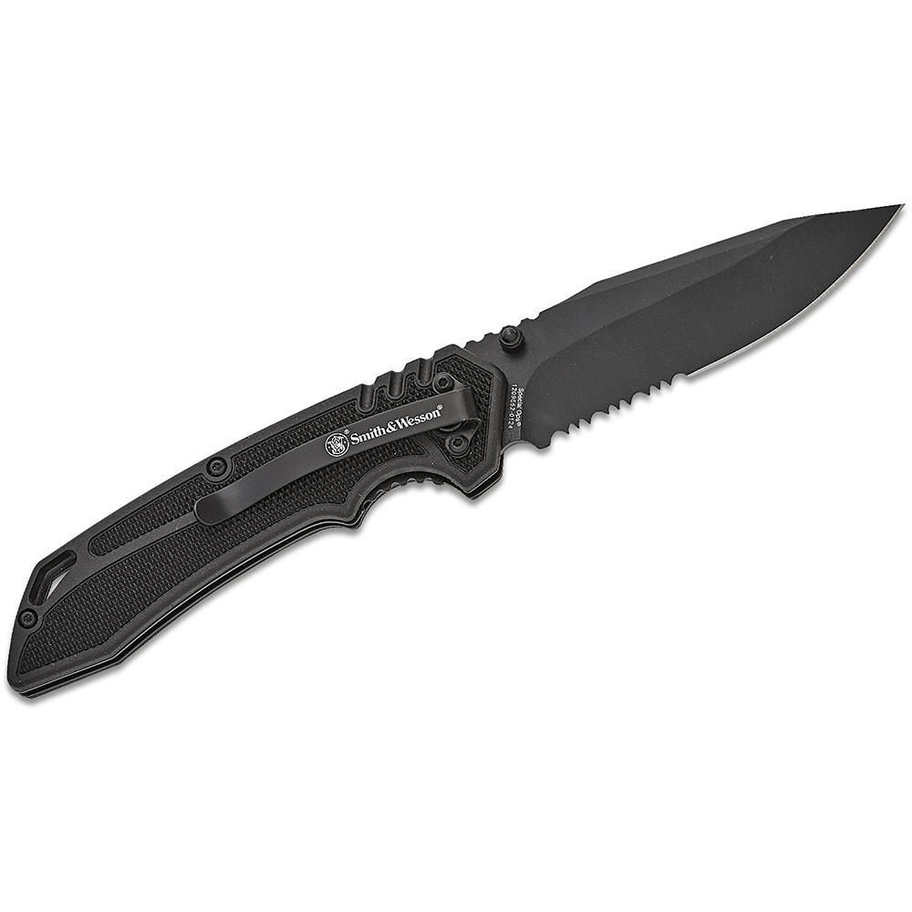 Battenfeld Knives Smith & Wesson Special Ops Folding Knife 3.5" Clip Point Blade Black Box