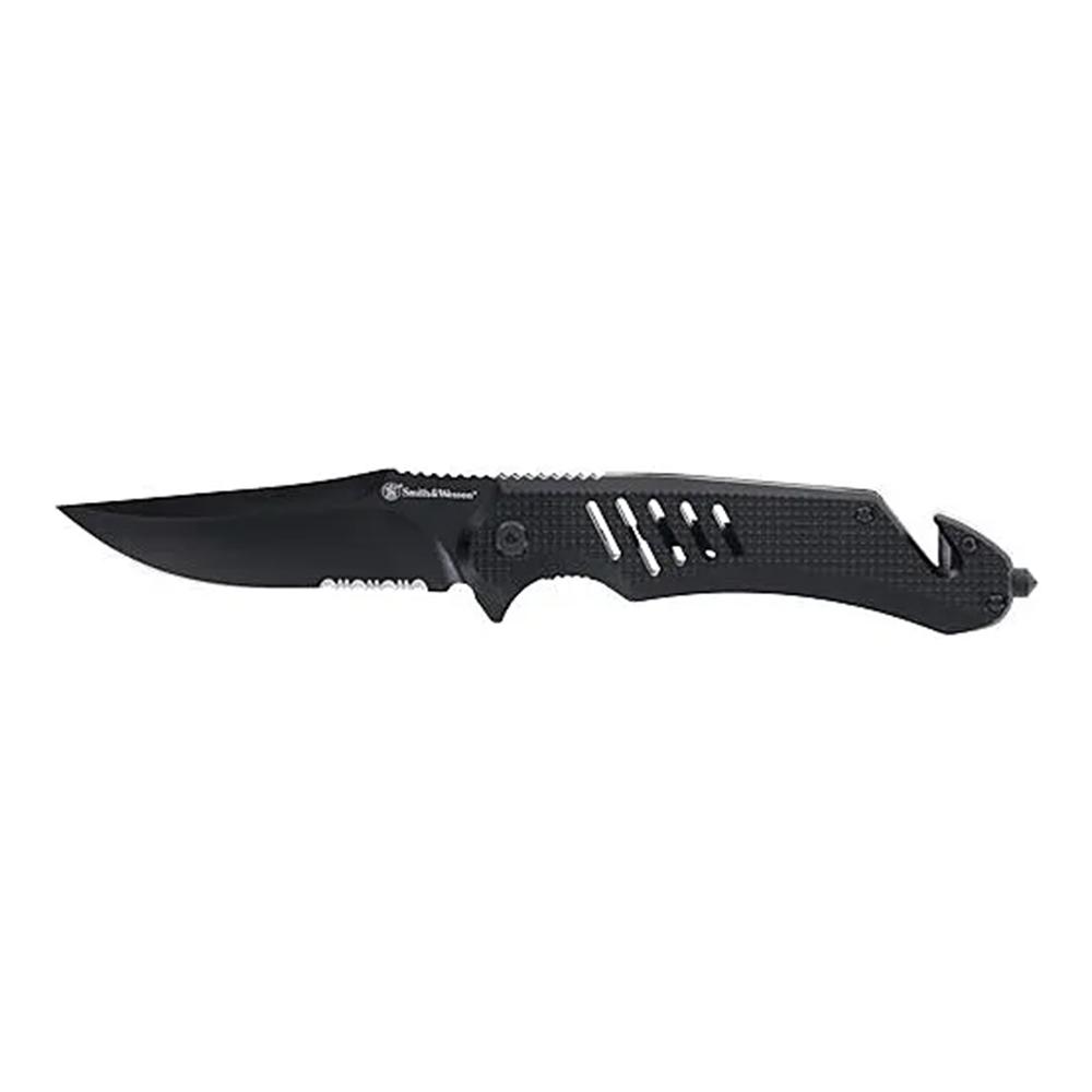 Battenfeld Knives Smith & Wesson Extreme Ops Folding Knife 3-1/2" Clip Point Blade Black with Glass
