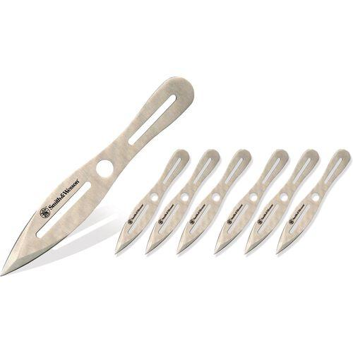 Smith & Wesson 6 8" Throwing Knives 4 1/4" Blade Silver Smith & Wesson 6 8" Throwing Knives 4 1/4" Blade Silver