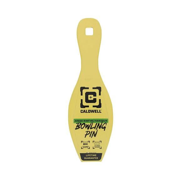 AOB Caldwell AR500 1/4' Rimfire/Handgun Bowling Pin Target Yellow