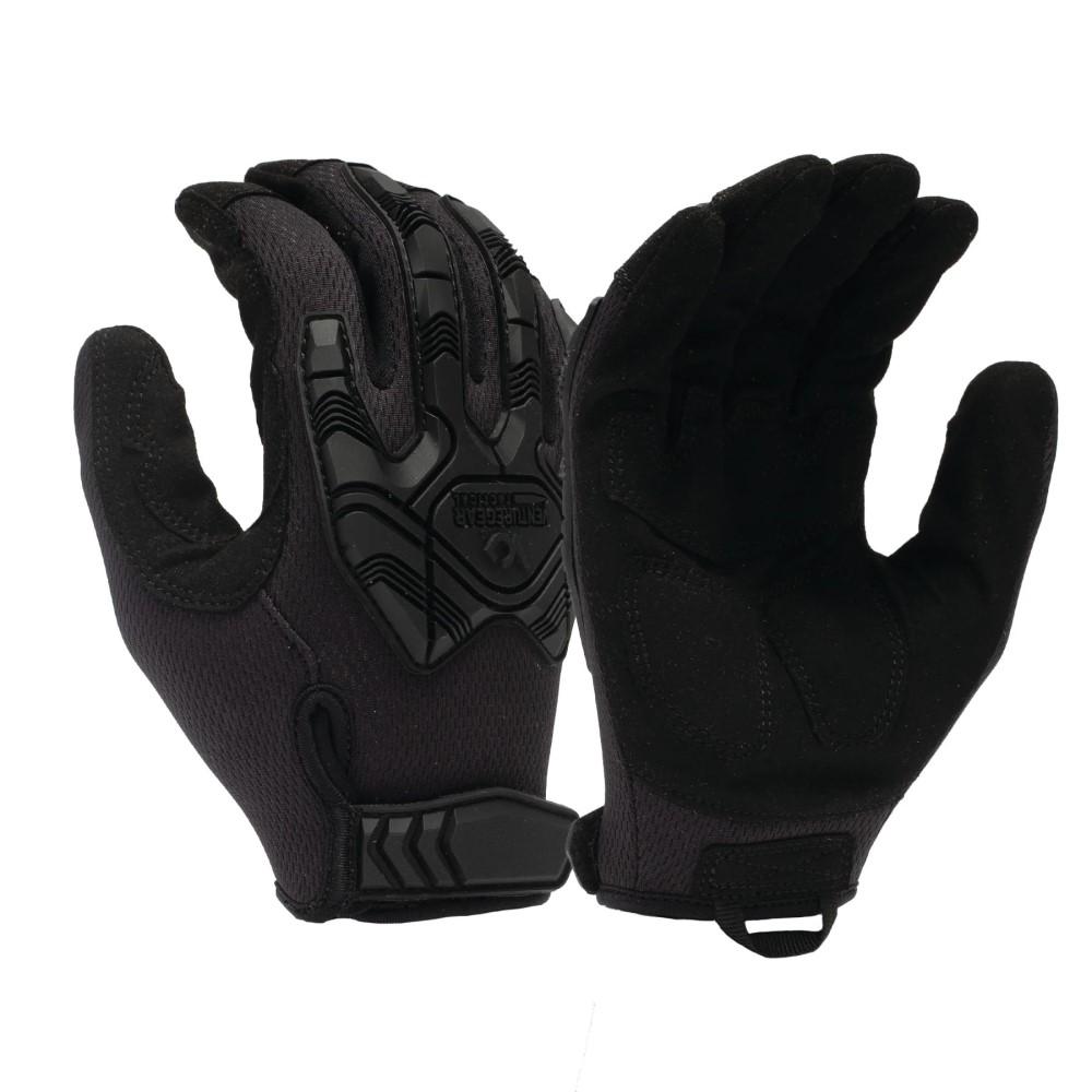 Pyramex Safety Venture Gear Tactical Gloves Heavy Duty Impact Operator H&L Black Medium