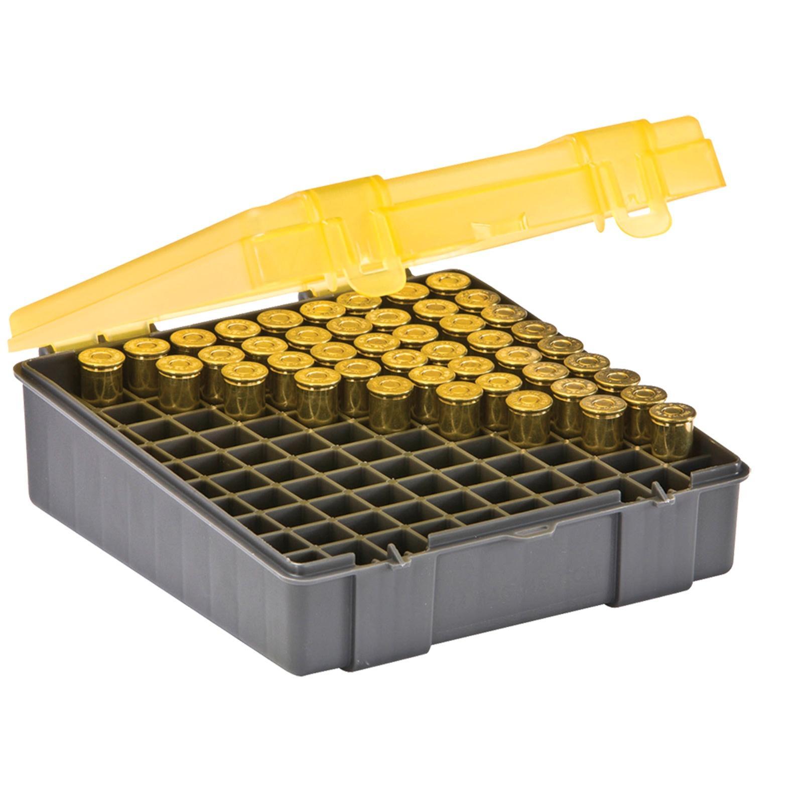 Plano Molding Company Plano Cartridge Box .44 Magazine- .45 Colt Amber/charc 100ct.