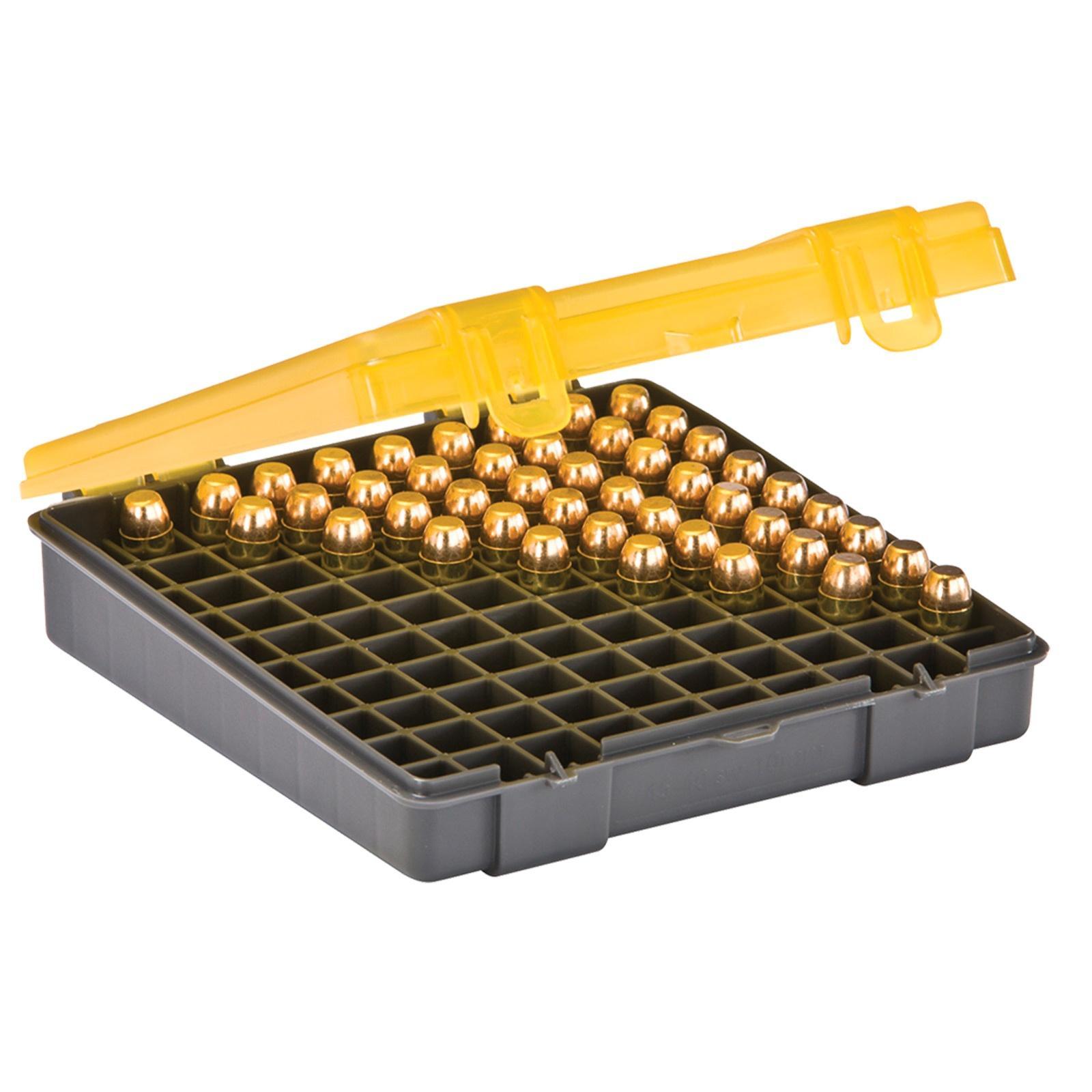 Plano Molding Company Plano Cartridge Box .45- 40SW -10mm Amber/charcoal 100ct.