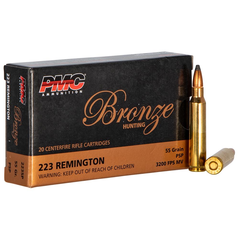PMC Ammunition PMC Bronze Hunting Rifle Ammunition .223 Rem 55 gr SP 3200 fps 20/ct