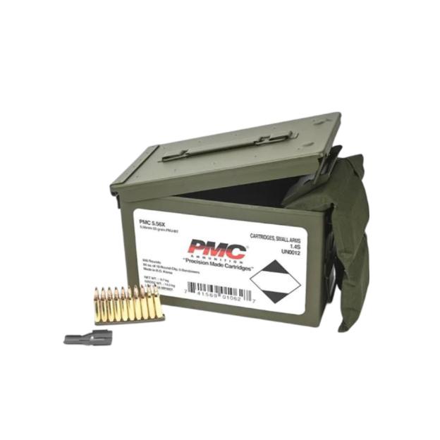 PMC Ammunition PMC Rifle Ammunition 5.56X45 NATO 55 gr FMJ 3120 fps 1680/ct (2-840ct cans)
