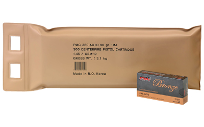 PMC Ammunition PMC Brnz 380ACP 90GR Fmj 6 Box Bp Full Metal Jacket