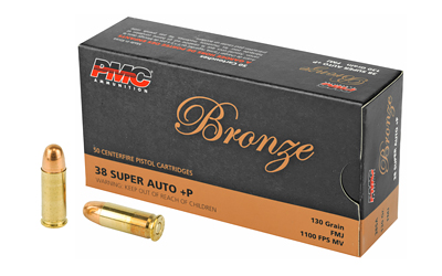 PMC Ammunition PMC Bronze Handgun Ammunition .38 Super +P 130 gr