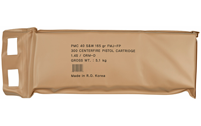 PMC Ammunition PMC Handgun Ammunition Battle Pack .40 S&W 165 gr FMJ 989 fps 300/ct