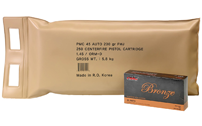 PMC Ammunition PMC Brnz 45ACP 230GR Fmj 5 Box Bp Full Metal Jacket