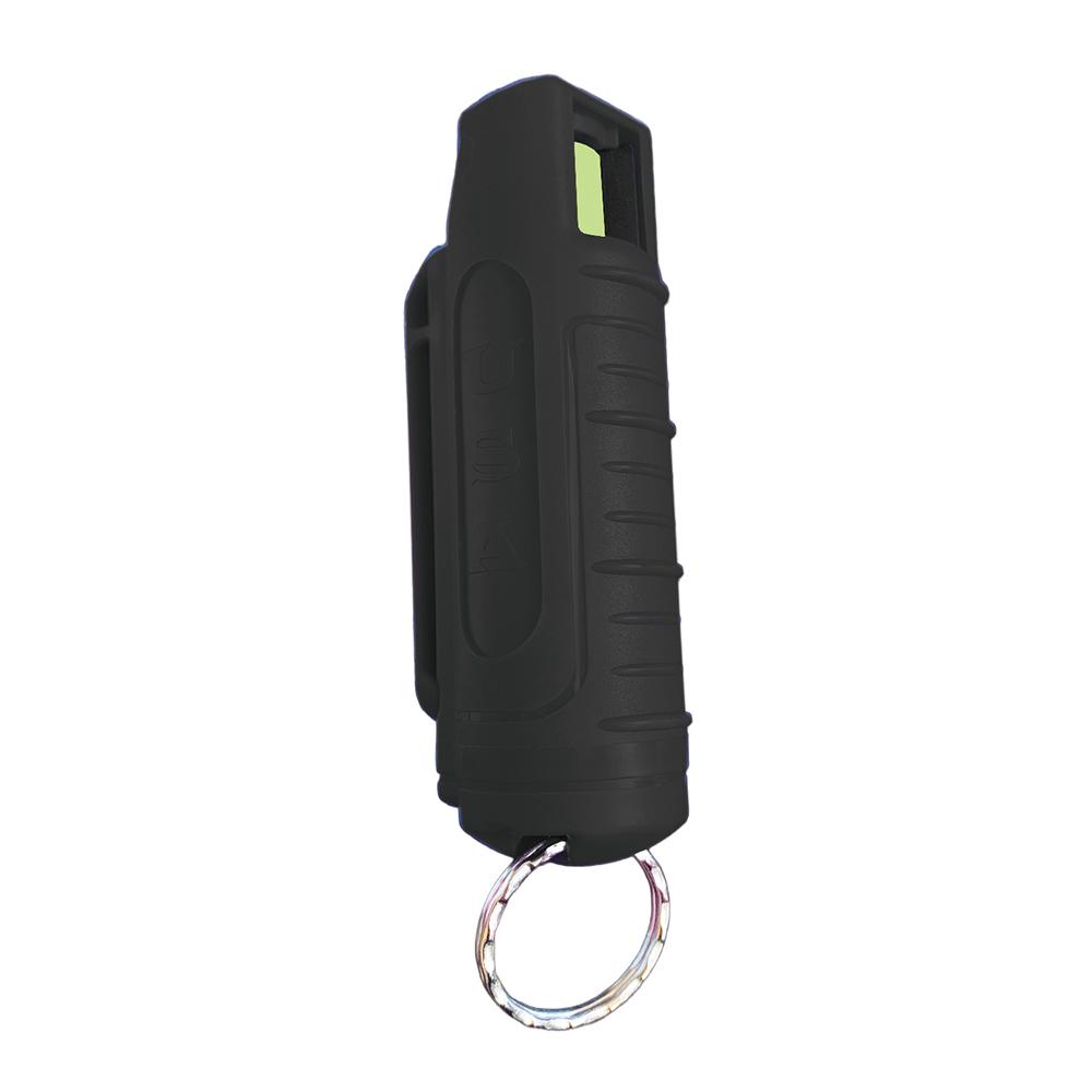 Personal Security Products Personal Blue Heat Pepper Spray Canister with Case and Key Ring 1/2 oz Black