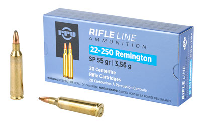 Prvi Partizan PPU Rifle Ammunition 22-250 Rem 55 gr SP 3680 fps 20/ct