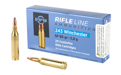 Prvi Partizan PPU Rifle Ammunition .243 Win 90 gr SP 3100 fps 20/ct